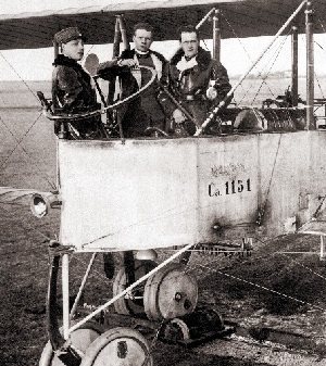 A flightline is shown in sepia colors, indicating the age of the photo.